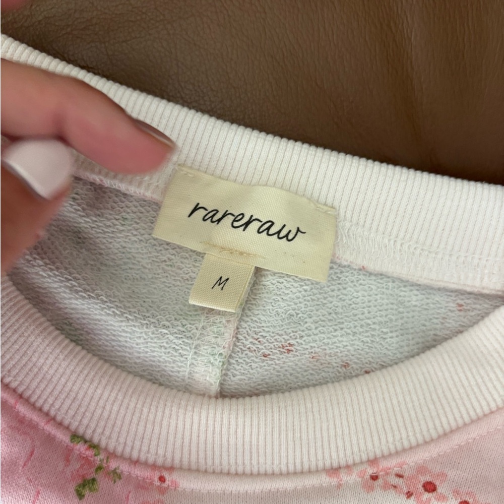 Rareraw Pink Floral Lace Two-Piece Lounge Set Medium - Picture 3 of 3